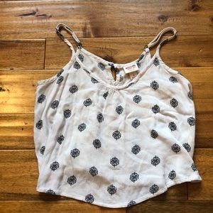 White patterned Crop Top